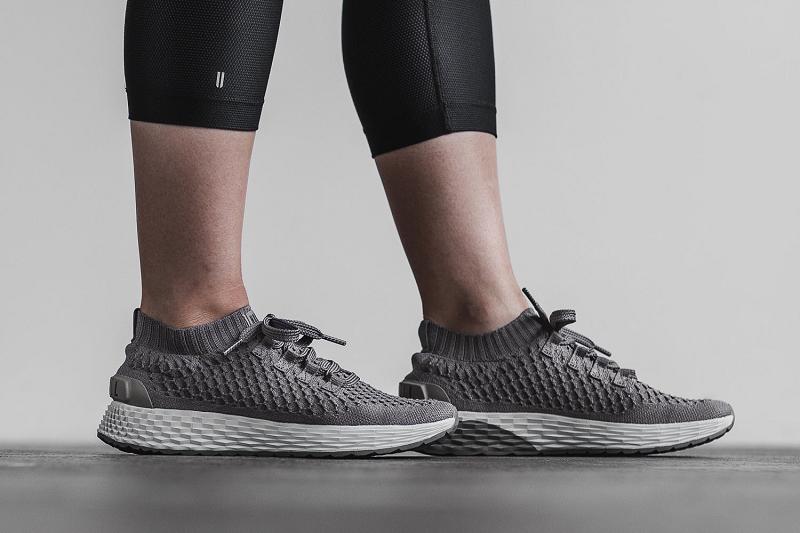 Nobull Reflective Knit Runner Women's Running Shoes Dark / Grey | USA N1715W